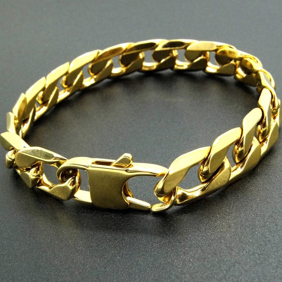 Gold Men's Link Bracelet
