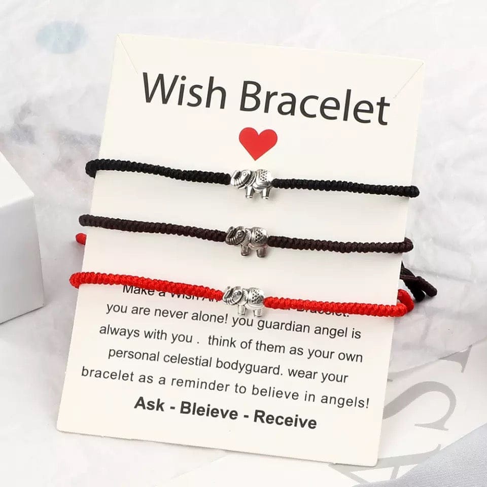 Lucky Elephant Wish Bracelet (2pcs)