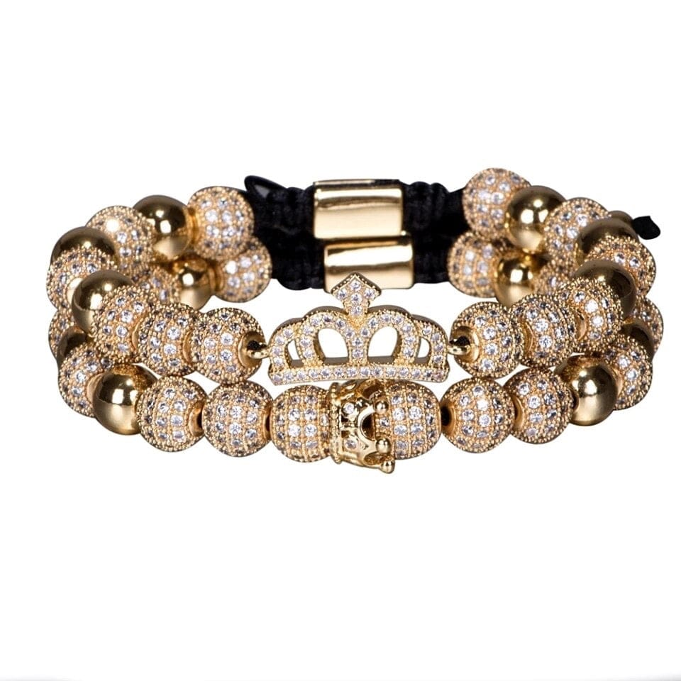 Luxury Double Crown Beaded Bracelet