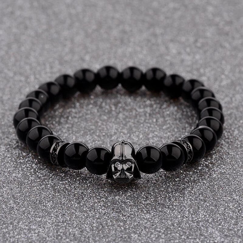 Handmade Black Lava Stones Beaded Bracelet