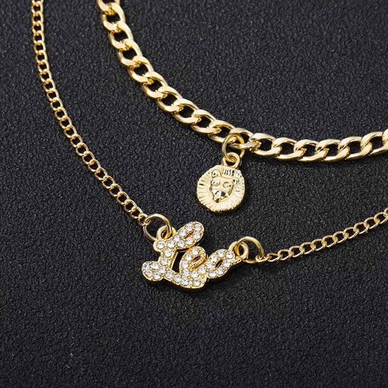Gold Leo Layered Necklace