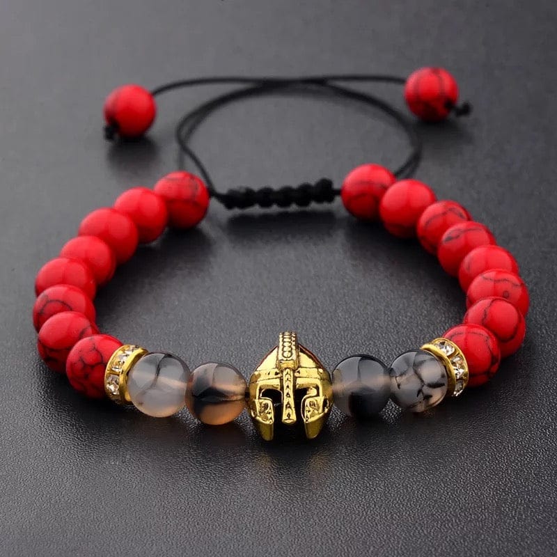 Beaded Bracelet with Spartan Charm