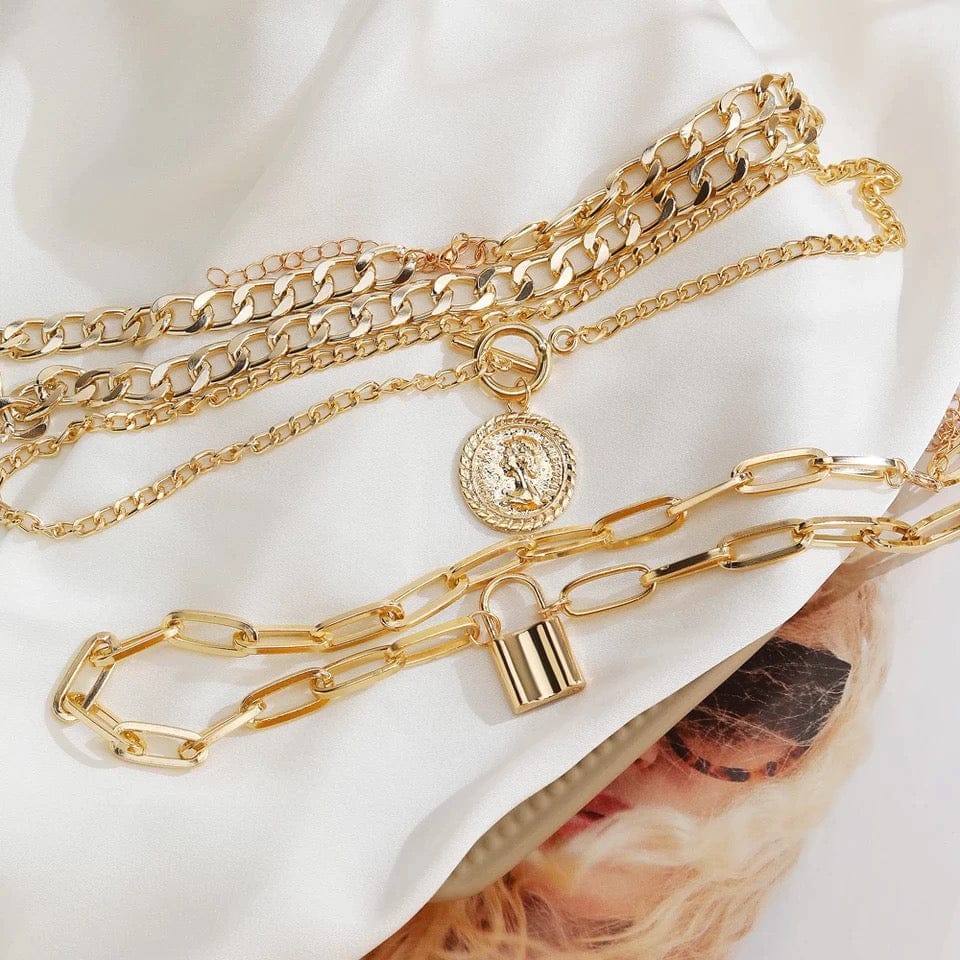 Gold Multi Layered Necklace