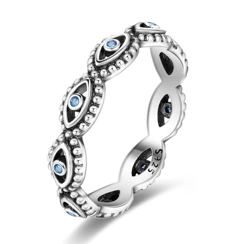 Silver Evil Eye Ring