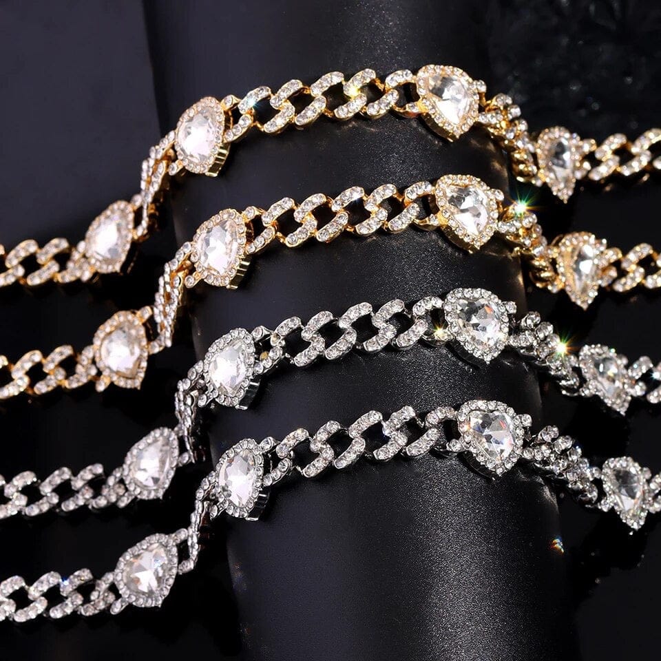 Blinged Out Necklace with Hearts