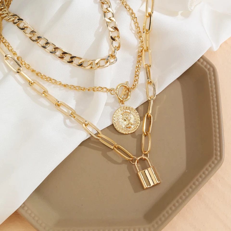 Gold Multi Layered Necklace