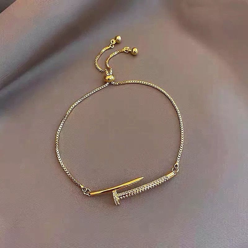 Dainty Nail Rhinestone Bracelet