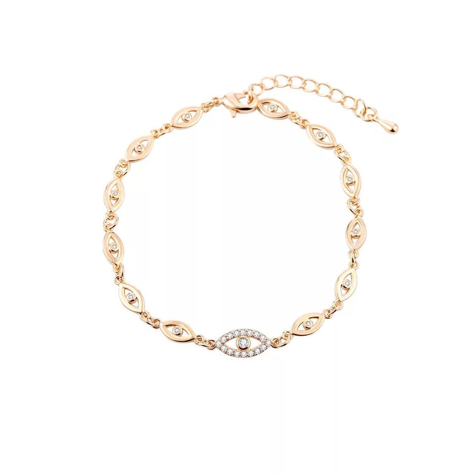 Gold Protection Evil Eye Bracelet