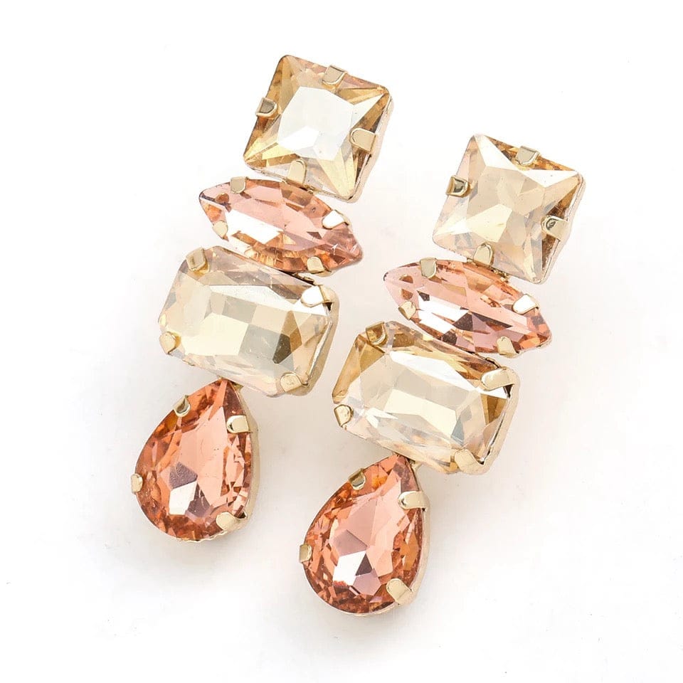 Rhinestone Waterfall Drop Earrings