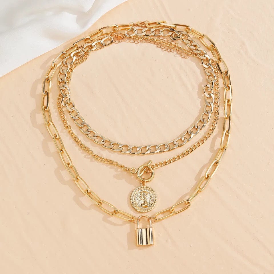Gold Multi Layered Necklace