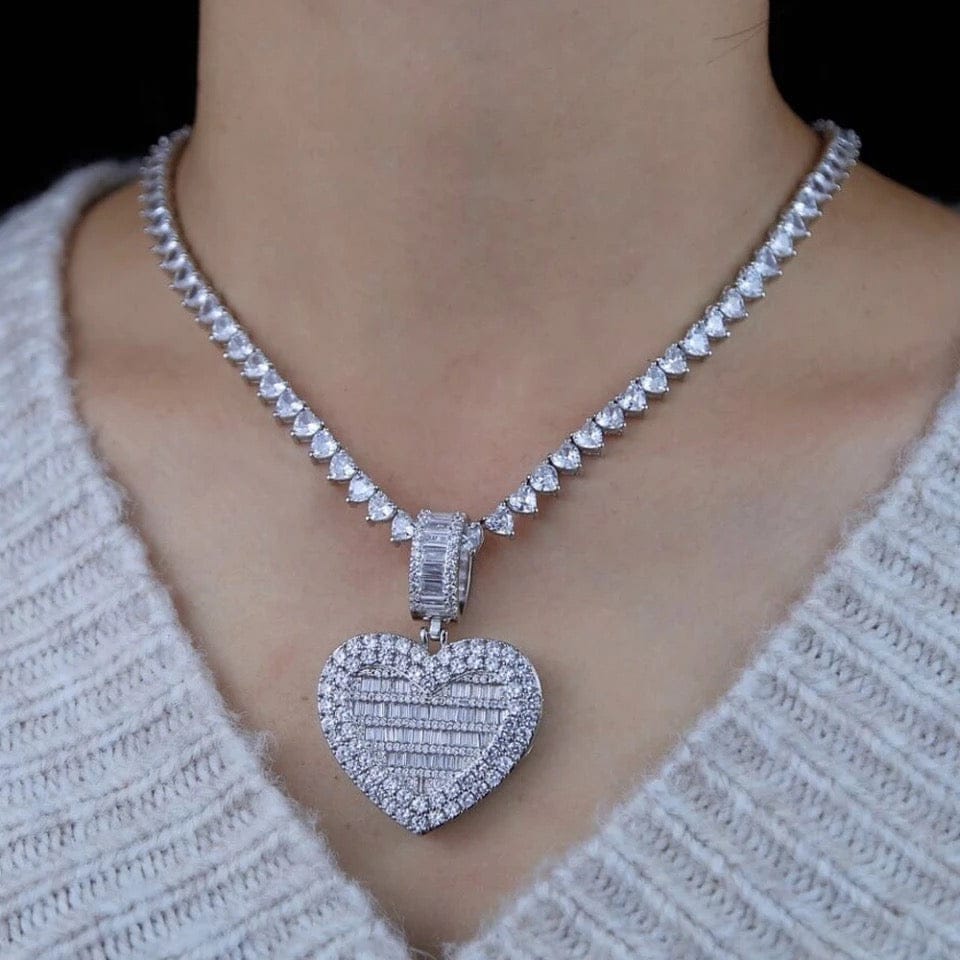 Iced Out Heart Women's necklace