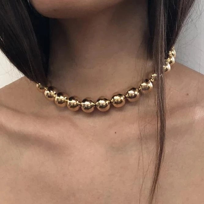 Gold Plated Beaded Necklace