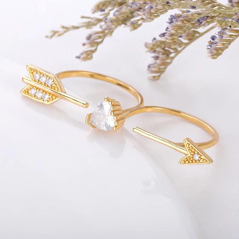 Cupid Heart Double Finger Ring