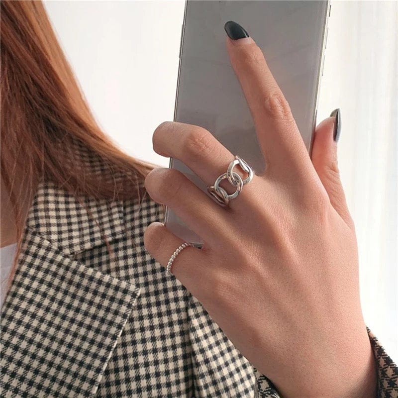 Geometric Silver Women's Ring
