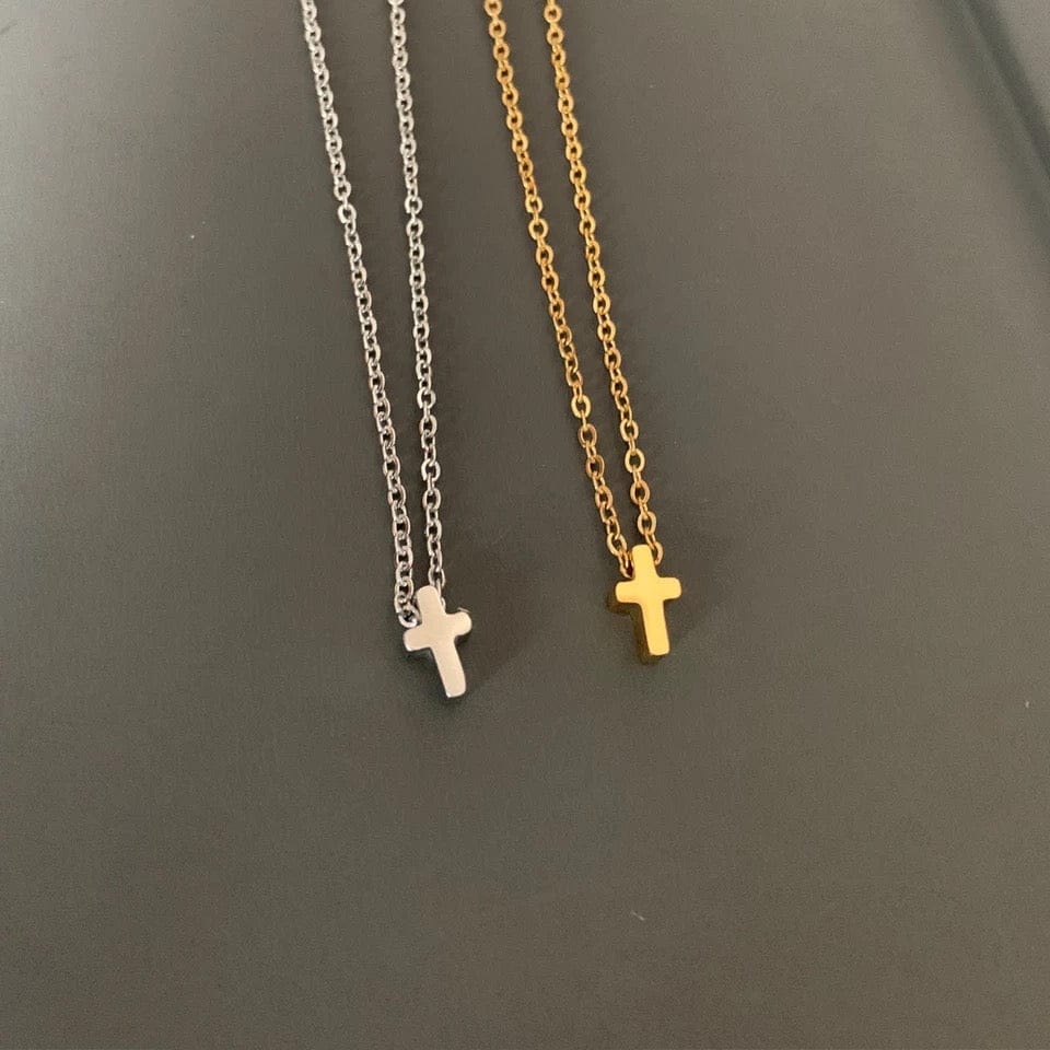 Mini Gold Cross Necklace