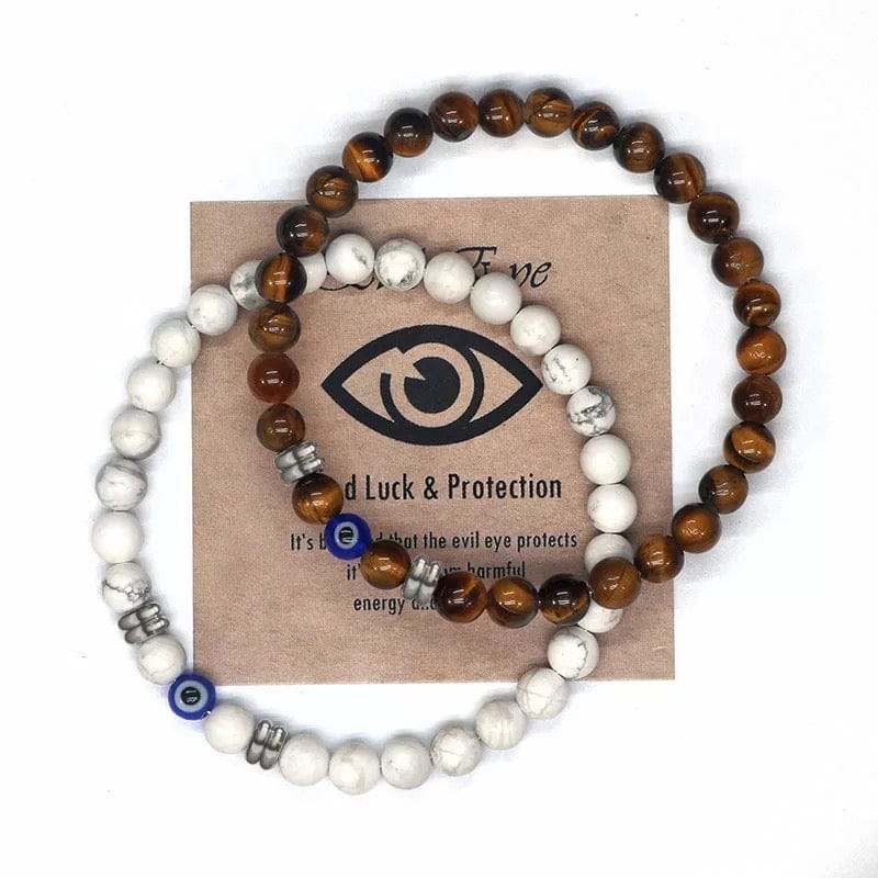 Natural Stone Evil Eye Bracelet