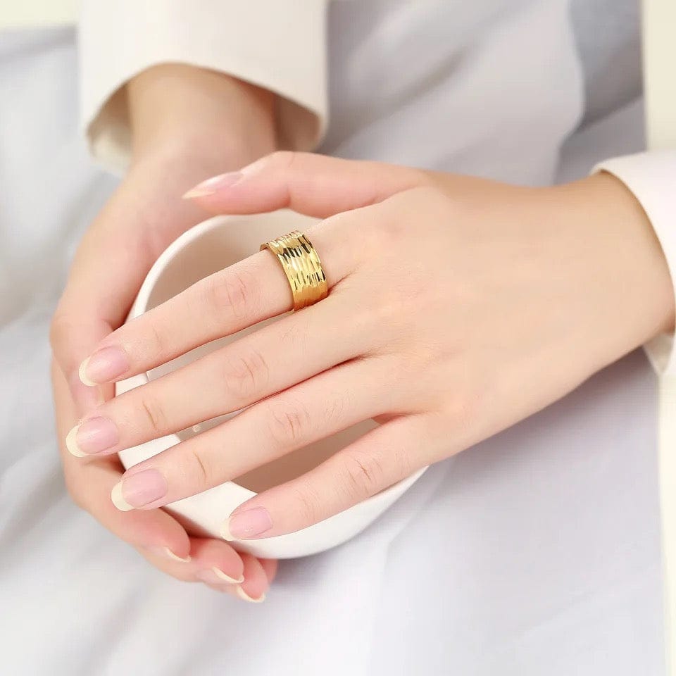Hammered Textured Women Rings( Gold or Silver
