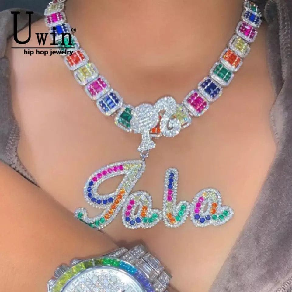 Gold Multi color Custom Necklace