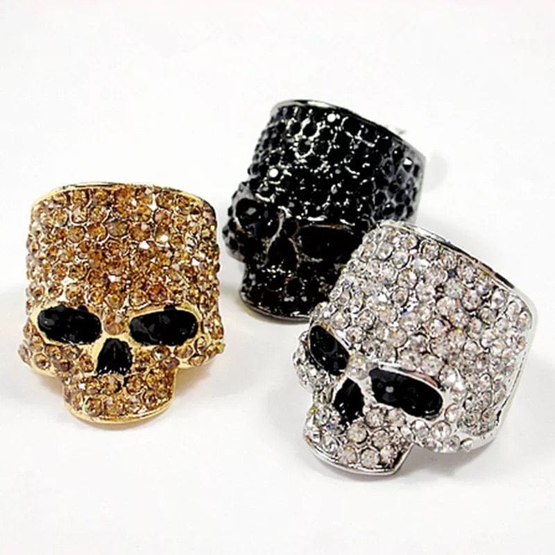 Blinged Out Skull Unisex Rings