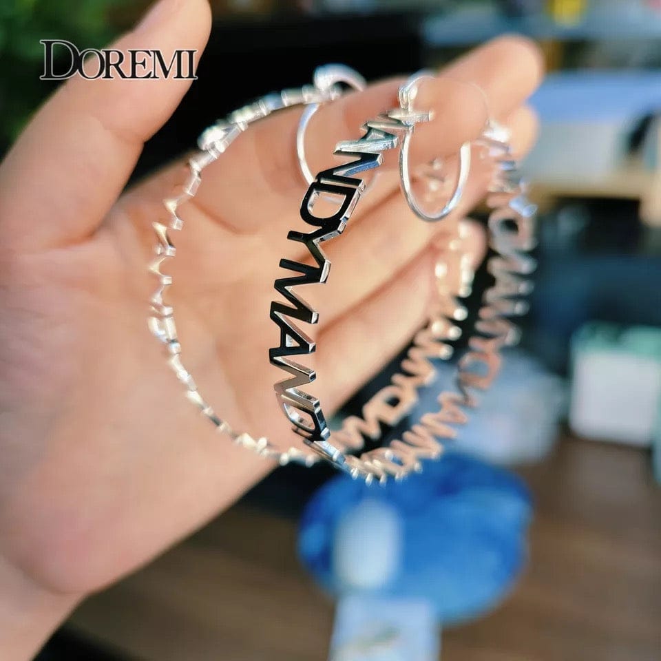 Personalized Hoop Earrings (Silver Or Gold)