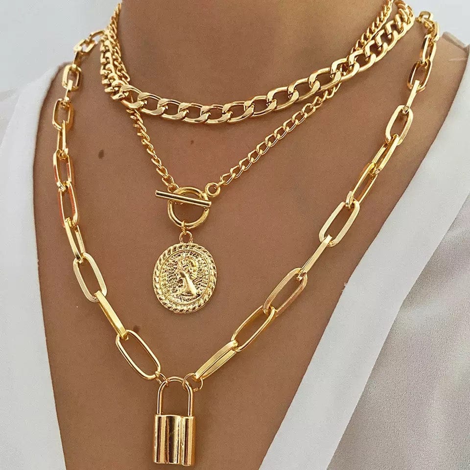 Gold Multi Layered Necklace