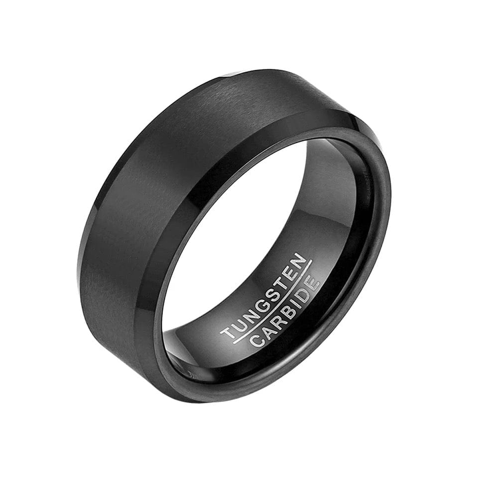 Black Tungsten 8mmCarbide Men's Wedding Band