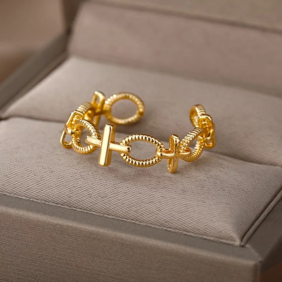 Twisted Cross Women Ring