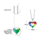 Modyle New Fashion Silver Color Stainless Steel Heart Pendant Necklace Rainbow Gay Lesbian LGBT Pride Wedding Jewelry