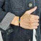 Pride Love Rainbow Color Cuff Unisex Bangle BraceletUs