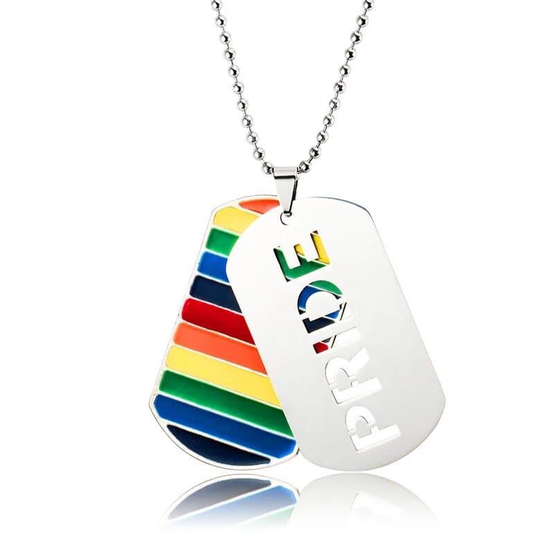 Pride Love Double Layer Rainbow Love Pendant Necklace
