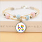 LGBT Lesbian Pride Rainbow Glass Dome Cabochon Pendants Bracelet Jewelry Multilayer Colorful Ceramic Beads Bracelets Accessories