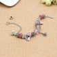 Silver Color Eiffel Tower Crown Charm Bracelet Cute Butterfly Pendant Bead  Bracelets & Bangles Diy Jewelry Gift