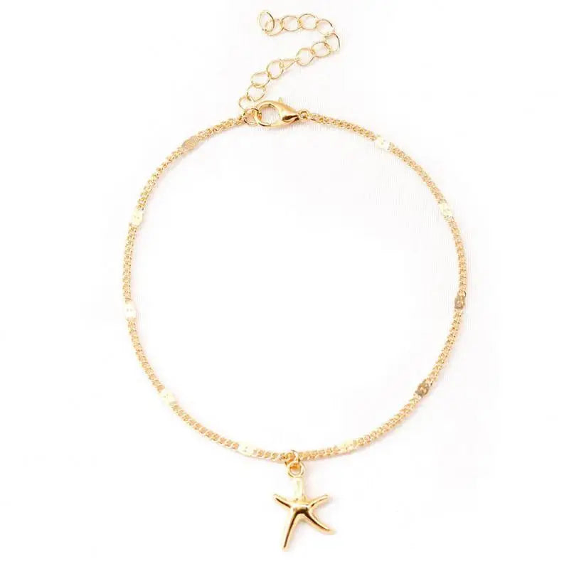 Summer Boho Starfish Women Anklet Foot Chain Jewelry Ankle Bracelet Femme Cheville Bijoux Pulseras Tobilleras Mujer Enkelbandje