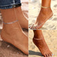 U7 Ankle Bracelets for Women 6MM Flat Rose Gold Silver Color Simple Mariner Link Chain Anklets Summer Beach Feet Jewelry Gift