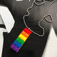 Acrylic rainbow building blocks Necklace