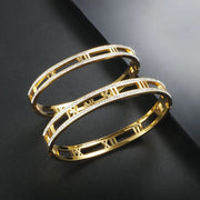 Luxury Crystals Hollow Roman Numeral-Available In Gold  and Silver