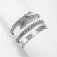 Unisex 3Pcs/Set Crown Roman Bracelet Bangle Exquiste Stainless Steel No Fade Color Couple Friendship Birthday Jewelry Gifts