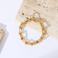 EILIECK 316L Stainless Steel Gold Color Geometric Bracelet For Women Girl Fashion New Holiday Gift Wrist Chain Jewelry Pulsera