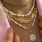 Vintage Turquoises Stone Pendant Necklace Bohemia Jewelry Statement Water Drop Metal Pendant Women's Necklace
