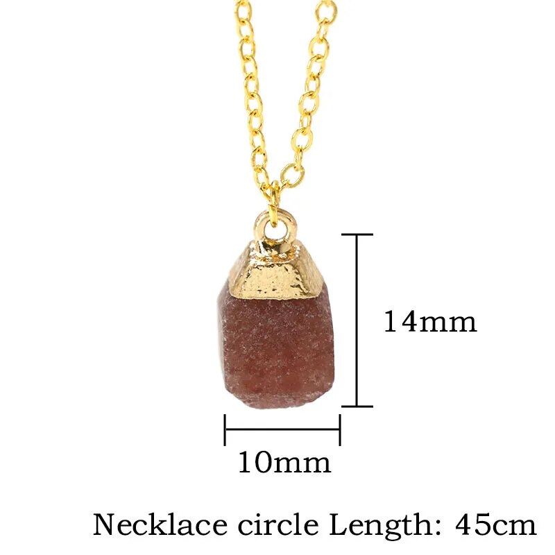 Natural Stone Bullet Pendant Necklace Amethysts Opal Agates Charm Necklace Healing Energy Jewelry Party Wedding Gift For Women