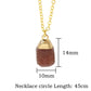 Natural Stone Bullet Pendant Necklace Amethysts Opal Agates Charm Necklace Healing Energy Jewelry Party Wedding Gift For Women