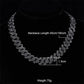 15MM Rhombus Prong Cuban Link Chain 2 Row Iced Out Black Rhinestones Bling Rapper Necklaces For Men Women Choker Jewelry