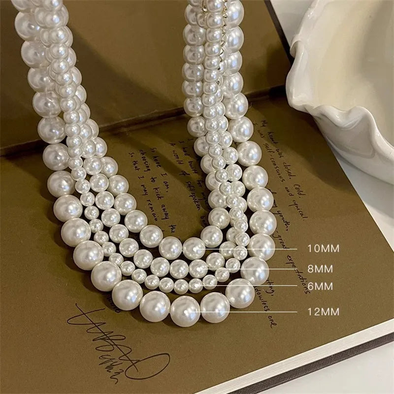 The Chloe Circular Glass Pearl Necklace -