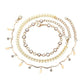 Layered Gold Color Leaves Pendant Chain Ankle Bracelet Leg Foot Jewelry Boho Charm Anklets Set Women Crystal Accessories Bijoux