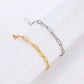 Skyrim Friendship Paperclip Link Chain Women Girls Stainless Steel Gold Color Bracelets 2025 Minimalist Jewelry Valentine Gift