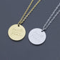 Simple Disc Pendant Necklace Stainless Steel Gold Plated Faith Over Fear Necklace Mind Over Matter Inspirational Jewelry Gift