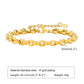 Simple Chain Bracelet for Women, 18k Gold Plated  Stainless Steel Link Adjustable