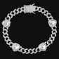 Iced Out Bling Rhinestone Paved Heart Anklet for Women 9.5MM Cuban Link Chain Foot Ankle Leg Bracelet Chain Fashion Jewelry Gift