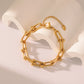 EILIECK 316L Stainless Steel Gold Color Geometric Bracelet For Women Girl Fashion New Holiday Gift Wrist Chain Jewelry Pulsera