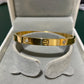 2023 New Design Gold Color Zircon And Cross Nut Nail Bracelet Gold & Bangle For Woman Stainless Steel Screw Brand Jewelry